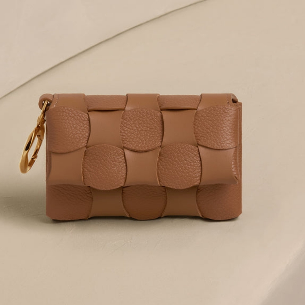 Polene cardholder, camel